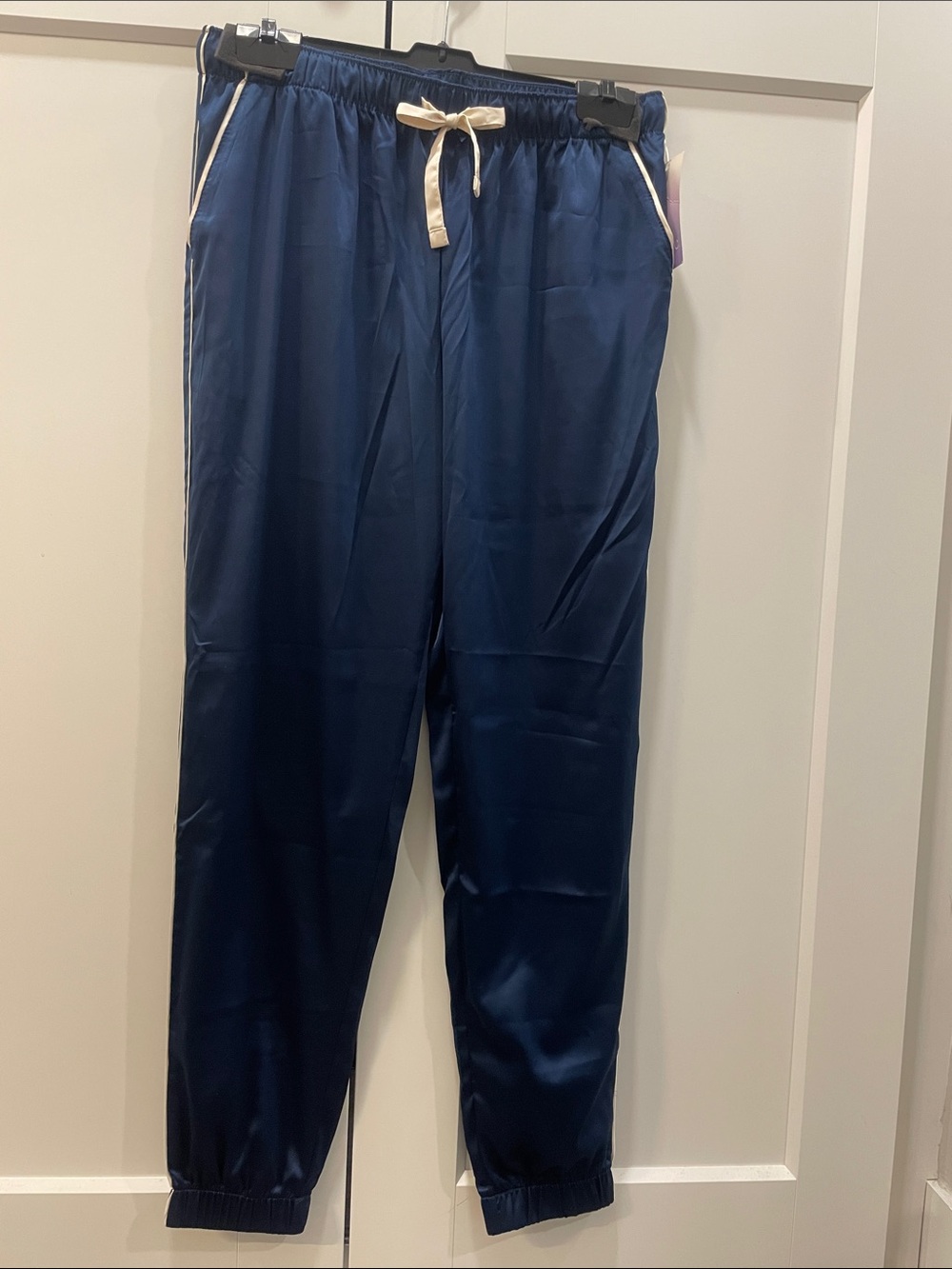 Women’s Navy Blue Drawstring Jogger Pants